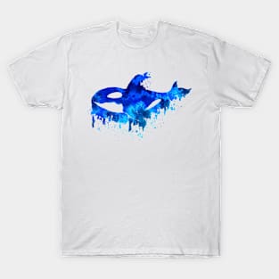 Blue Dripping Orca T-Shirt